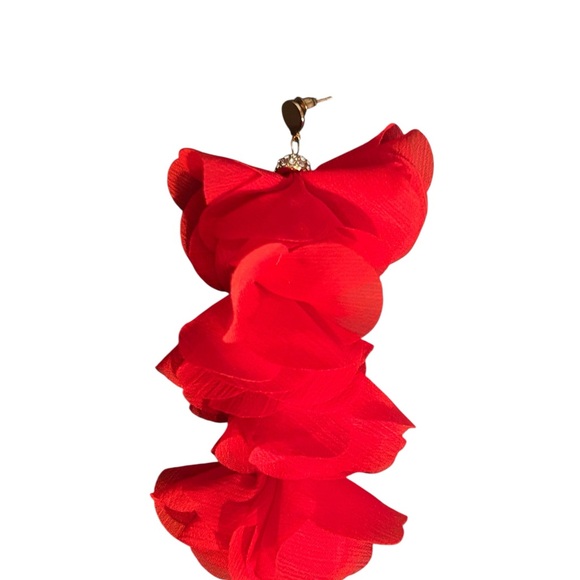 Chiffon petals with crystal accents and gold-tone metal base Tanya Creations - Picture 2 of 3